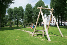 Eco-Play Kabelbaan met 1 Platform Openbaar tussen de bomen