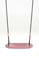 Ergonomisch Schommelzitje XXL Pastel Roze met Zwart BR-touw hangt