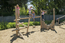 Speelplezier op de Eco-Play Ravijnbrug (Stappalen) Robinia