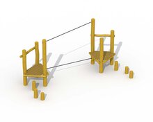 Eco-Play Behendigheidsparcours Evenwichtstouw Openbaar Robinia