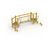 Eco-Play Behendigheidsparcours Zwevende Balk Openbaar Robinia
