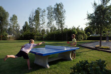 Betonnen Tafeltennistafel Blauw in een park