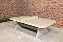 Pingpongtafel Naturel Beton met Afgeronde Hoeken
