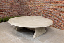 Betonnen tafeltennistafel Rond Naturel-Beton