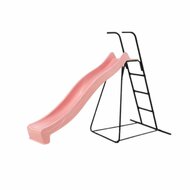 Vrijstaande Ladder Zwart Inclusief Losse Glijafke Tsuri in Pastel Roze voor Platformhoogte 130 t/m 150 cm