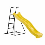Vrijstaande Ladder Zwart 150 cm Hoog met Glijbaan Tsuri Geel