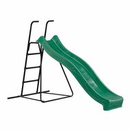 Vrijstaande Ladder Zwart 150 cm Hoog met Glijbaan Tsuri Groen