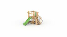 Eco-Play Minidorp Jagerstoren kunstof glijbaan groen Robinia Openbaar