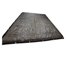Zandbaknet PVC fijnmazig 257 x 235 cm Zwart