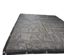 Zandbaknet PVC fijnmazig 257 x 235 cm Zwart voorbeeld