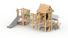 Eco-Play Minidorp Stropersbos met RVS glijbaan Robinia Openbaar