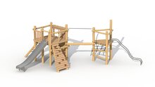 Eco-Play ToverSpeeltoren met Loopbalk Robinia Openbaar