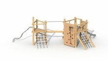 Van andere zijde gezien: Eco-Play ToverSpeeltoren met Loopbalk Robinia Openbaar