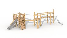 Eco-Play Maxi ToverSpeeltoren met Loopbalk Robinia Openbaar