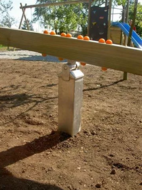 Detail Scharnier voor Wipwap op Voet Gegalvaniseerd