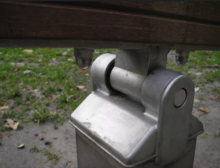 Detail Scharnier voor Wipwap op Voet Gegalvaniseerd