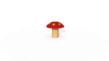 Paddenstoel rood met gele stippen