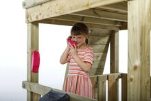 Meisje speelt met Telefoon Kunststof Roze