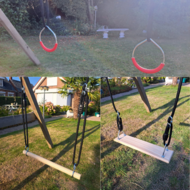 Schommelzitje met Trapeze en Ringenset BR-touwen (3-in-1) sfeeffoto
