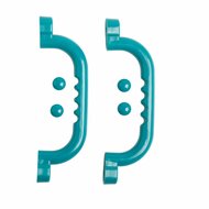 Handgrepen Kunststof Turquoise Set 25cm met afdekdoppen