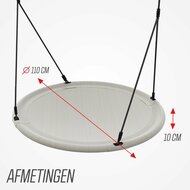 Afmetingen van BERG Nestschommel Grijs Ø110 met BR touw