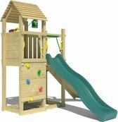 Jungle Roamer aanzicht van glijbaan en klimmuur