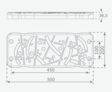 afmetingen van Schommelzitje Rubber Curve Extra Breed