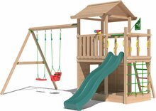 Douglas Houten Speeltoren Jungle Cavern l Groen en Dubbele schommel