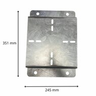 afmetingen Los Opbouwanker Plat voor veerdier