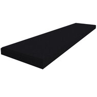 Rubber Opsluitband Zwart plat