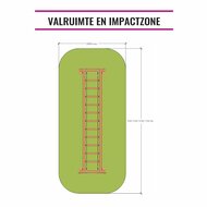 valruimte en impactzone van robinia wiebelbrug