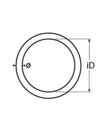 technische tekening Metalen RVS ophangring &Oslash;73 mm