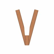 vooraanzicht van B-Play Robinia Stelten Schuin (6 Stuks) Openbaar - Module 1