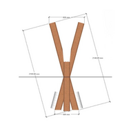 aanzichtstekening van B-Play Robinia Stelten Schuin (6 Stuks) Openbaar - Module 1