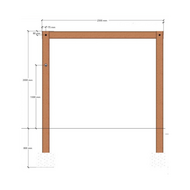 aanzichtstekening van B-Play Robinia Apenbrug Openbaar - Module 7