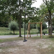 rubberen zitting halverwege robinia kabelbaan 