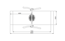 Afmetingen/ruimte Eco-Play Robinia Vliegende schotel