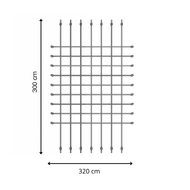afmetingen van B-Play Klimnet 200cm x 200cm PP Touw zwart