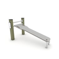 Outdoor Workout Sit-up Bench Schuin Khaki Groen