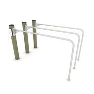 Outdoor Workout Double Parrallel Bars Khaki Groen