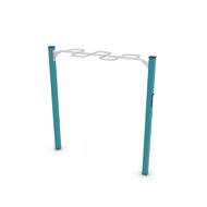 Outdoor Workout Zijwaartse Verspringende Apenbrug Turquoise