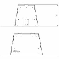 hoogte van Outdoor Workout Step Up Box 40cm Grijs