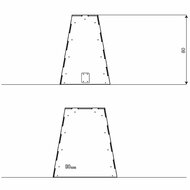 hoogte van Outdoor Workout Step Up Box 80cm Grijs