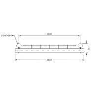 bovenaanzicht van B-Play Robinia U-frame met Klimnet 150 cm