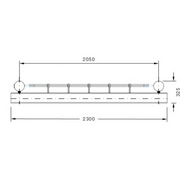 bovenaanzicht van B-Play Robinia U-frame met Klimnet 200 cm