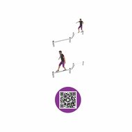 voorbeeld oefening van Outdoor Workout Balance Beam Turquoise