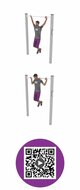 voorbeeld oefening voor Outdoor Workout Triple Pull-up Bar Turquoise