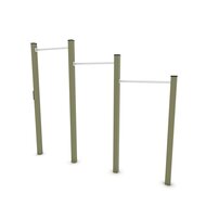 Outdoor Workout Triple Pull-up Bar Khaki Groen