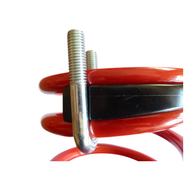 Anti-Beknelling Wig voor Veer van Veertoestel Zwart in gebruik met bout