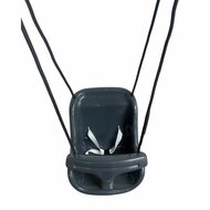 B-Play Babyschommel Luxe Antraciet met BR Touwen Zwart